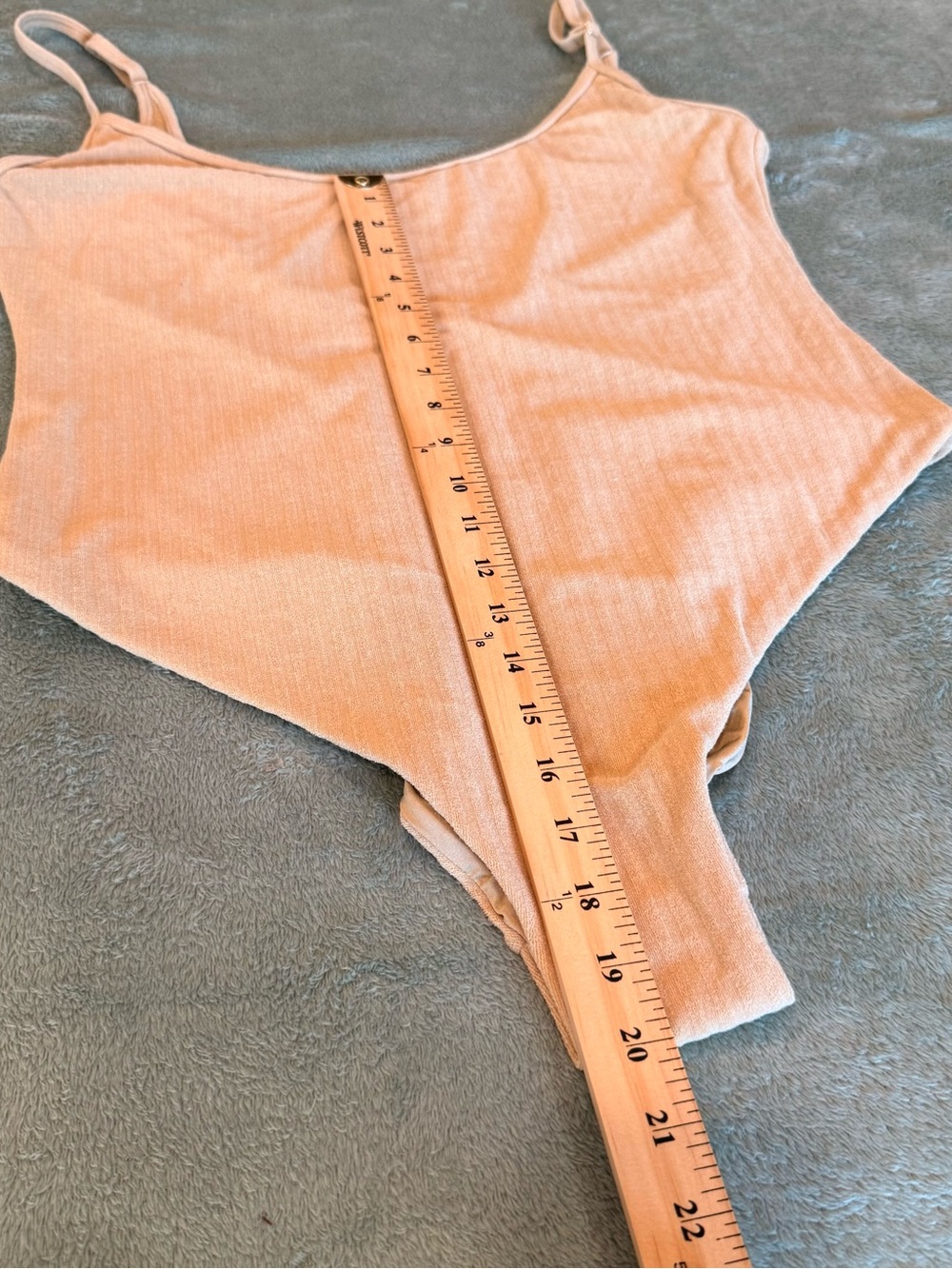 WEWOREWHAT Scoop Cami One Piece Swimsuit XXL NWT Bread Basket Beige - Picture 11 of 14